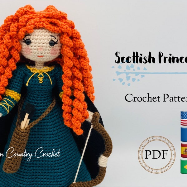 PDF CROCHET PATTERN Scottish Princess Doll Crochet Pattern // Amigurumi // Doll Crochet Pattern // Princess Crochet //