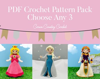 PDF CROCHET PATTERN Pack Choose Any 3 // Crochet Patterns