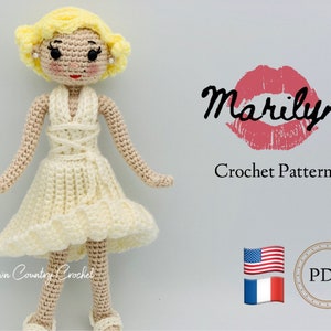 Marilyn Doll Crochet Pattern: Amigurumi Icon (PDF Pattern)
