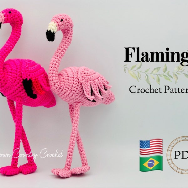 PDF HÄKELANLEITUNG Flamingo // Amigurumi // Tier Häkelanleitung // Spielzeug Häkelanleitung // Love Birds Häkelanleitung //