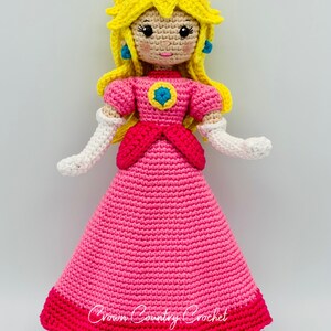 PDF CROCHET PATTERN Peach Doll // Princess Crochet // Video Game Crochet // Mario Crochet // Doll Crochet // Amigurumi Doll Pattern image 2