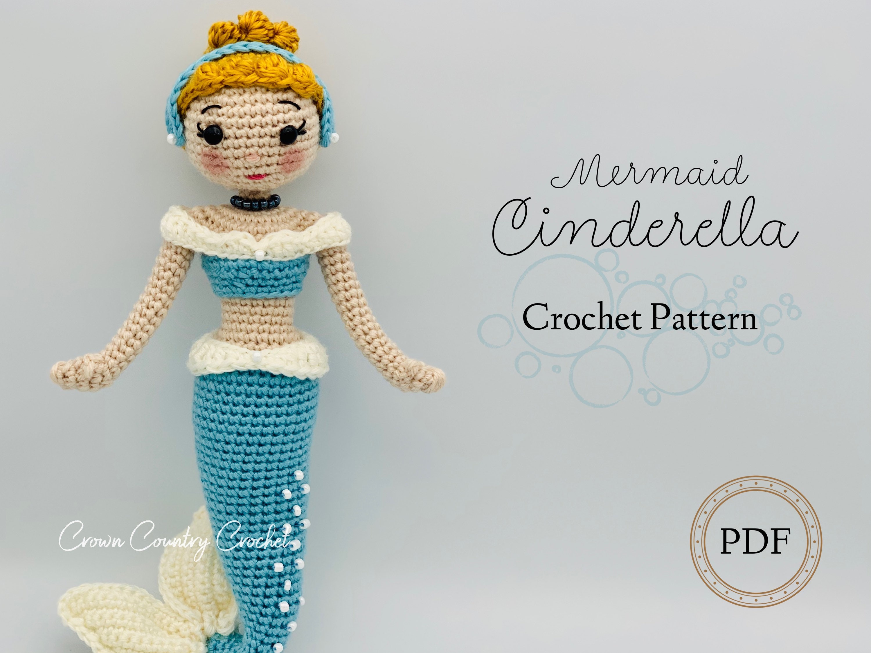 Cinderella Crocheted Amigurumi Doll