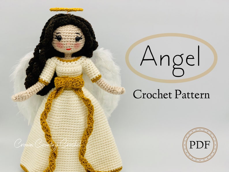 PDF CROCHET PATTERN Christmas Angel Doll // Amigurumi // image 1