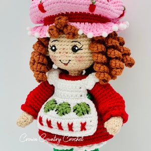 PDF MOTIF AU CROCHET Poupée fille fraise // Crochet classique // Crochet rétro // Poupée fraise // Amigurumi // Crochet pour enfants image 6