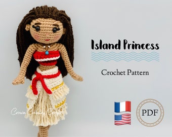PDF CROCHET PATTERN Island Princess Doll Crochet Pattern // Doll Crochet Pattern // Amigurumi Doll // Princess Crochet Pattern //