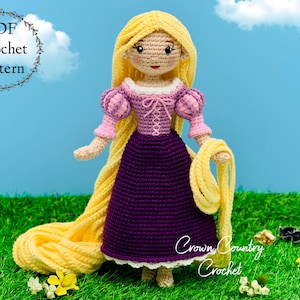 Rapunzel Doll Crochet Pattern: Amigurumi Princess (PDF Pattern)