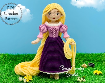 ラプンツェルのあみぐるみ人形かぎ針編みパターン PDF - Etsy 日本
