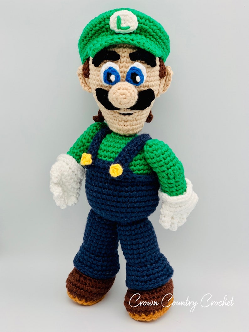 PDF CROCHET PATTERN Luigi Doll // Gamer Crochet // Nostalgic Crochet // Mario Crochet // Amigurumi // Boy Doll Crochet Pattern image 7