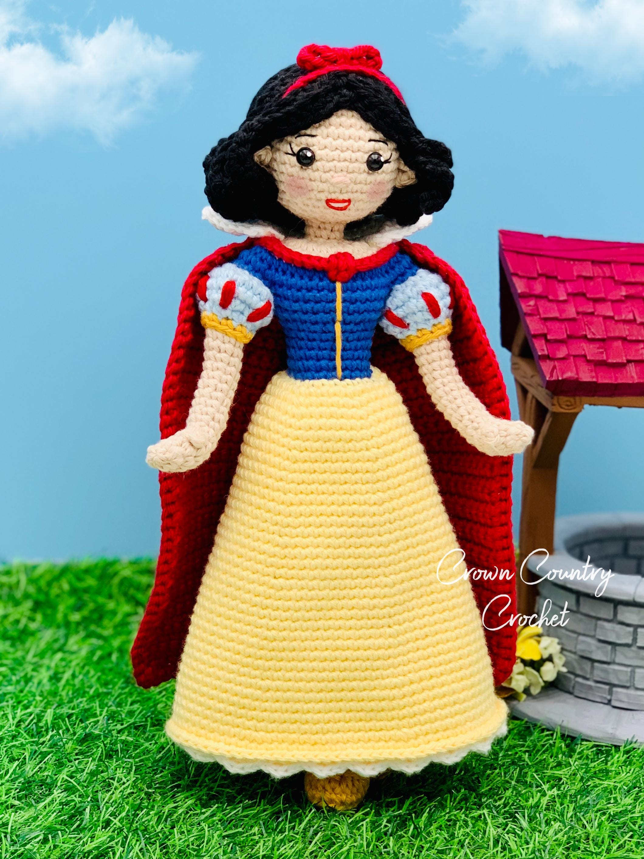 Snow White Doll Crochet Pattern: Amigurumi Princess (PDF Pattern