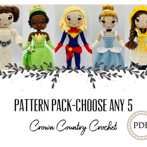 PDF CROCHET PATTERN Pack Choose Any 5