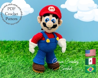 Plumber Hero Crochet Pattern: Mario Fan Art Amigurumi (PDF Pattern)