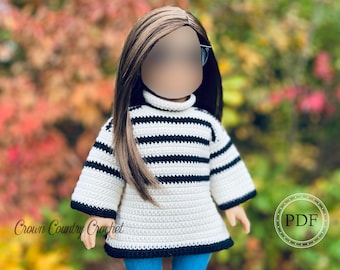 Gestreifte Strickjacke (PDF-Muster)