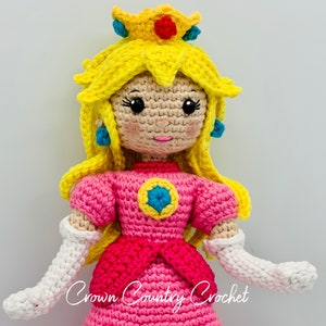 PDF CROCHET PATTERN Peach Doll // Princess Crochet // Video Game Crochet // Mario Crochet // Doll Crochet // Amigurumi Doll Pattern image 7