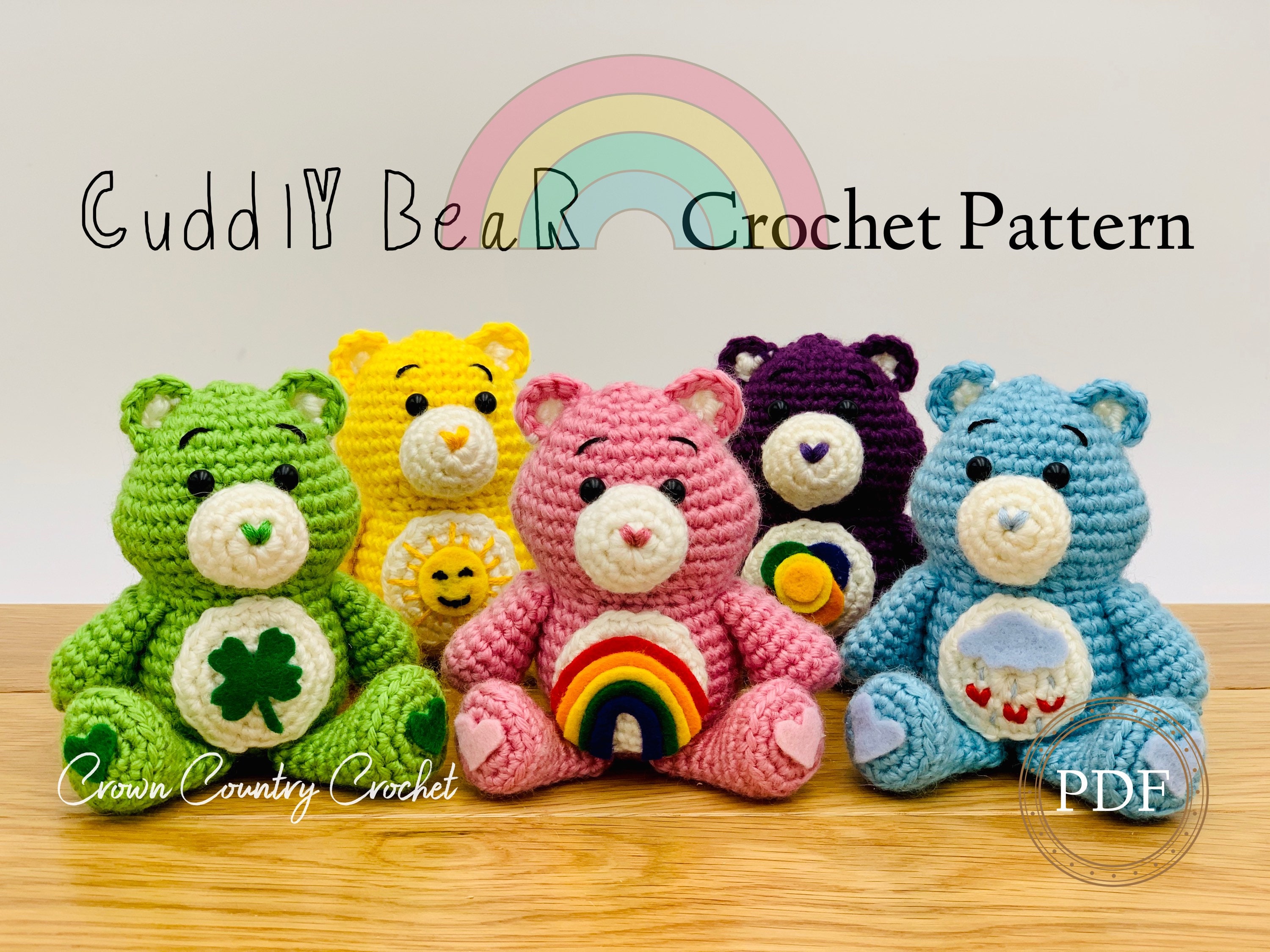 PDF CROCHET PATTERN Cuddly Bear // Toy Bear Crochet // picture