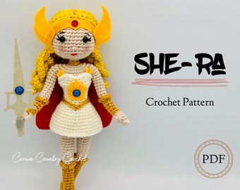 She-Ra Doll Crochet Pattern: Amigurumi Superhero (PDF Pattern)