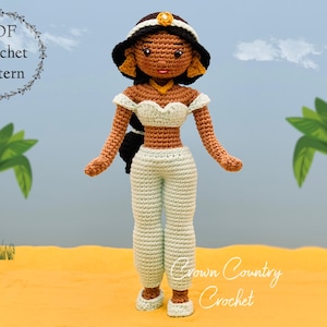 Patrón de crochet para muñeca princesa árabe: Amigurumi (Patrón PDF)