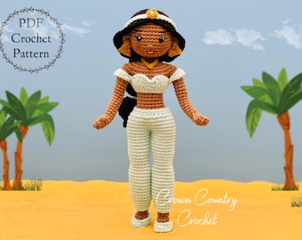 Arabian Princess Doll Crochet Pattern: Amigurumi (PDF Pattern)