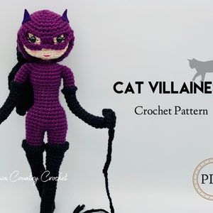 Cat Villain Amigurumi Doll Crochet Pattern (PDF)