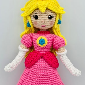 PDF CROCHET PATTERN Peach Doll // Princess Crochet // Video Game Crochet // Mario Crochet // Doll Crochet // Amigurumi Doll Pattern image 3