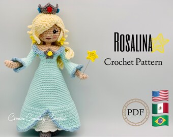 PDF PATRÓN CROCHET Muñeca Rosalina // Patrón Gamer Crochet // Patrón Princesa Crochet // Muñeca Amigurumi // Mario Crochet //