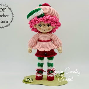 Raspberry Girl Amigurumi Doll Crochet Pattern (PDF Pattern)