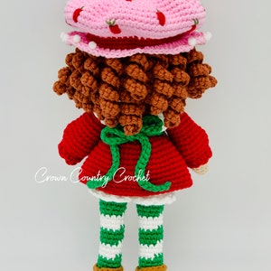 PDF MOTIF AU CROCHET Poupée fille fraise // Crochet classique // Crochet rétro // Poupée fraise // Amigurumi // Crochet pour enfants image 8