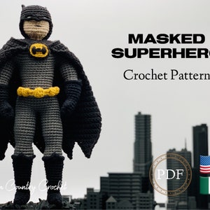 PDF CROCHET PATTERN Masked Superhero Doll // Hero Crochet // Superhero Amigurumi // Boy Doll Crochet Pattern