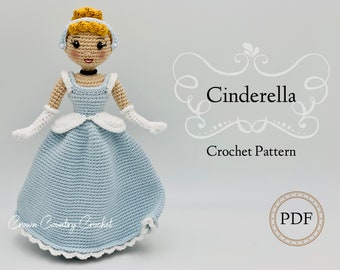 Cinderella Doll Crochet Pattern: Amigurumi Princess (PDF Pattern)