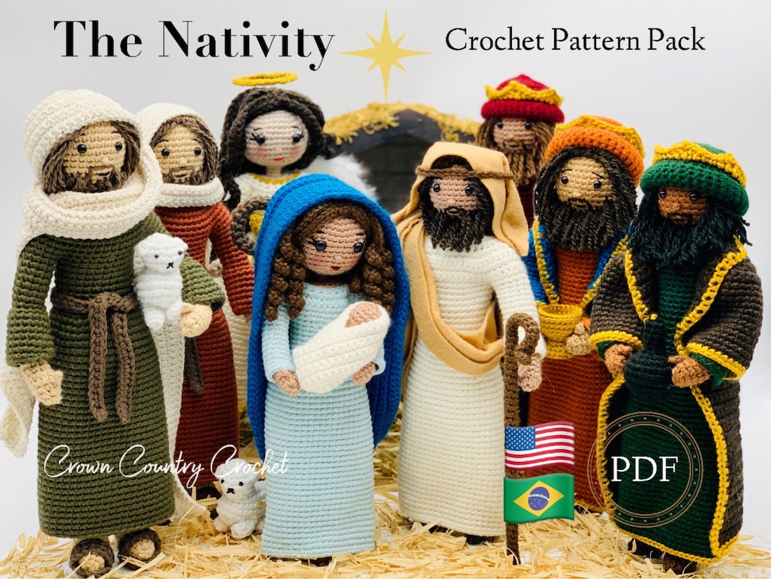 PDF CROCHET PATTERN Pack the Nativity // Christmas Crochet // Mary