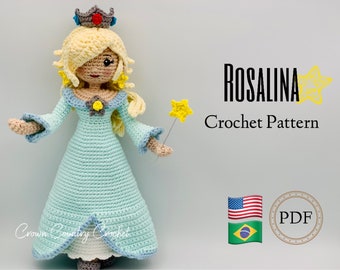 PDF HÄKELANLEITUNG Rosalina Doll // Gamer Häkelanleitung // Prinzessinnen Häkelanleitung // Amigurumi Doll // Mario häkeln //