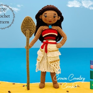 PDF CROCHET PATTERN Island Princess Doll Crochet Pattern // Doll Crochet Pattern // Amigurumi Doll // Princess Crochet Pattern //