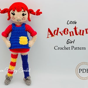 Little Adventurer Girl Crochet Doll Pattern (PDF Pattern)
