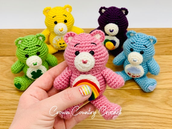 Ours Multicolore En Peluche Fait Main – Amigurumi Au Crochet, 25 Cm