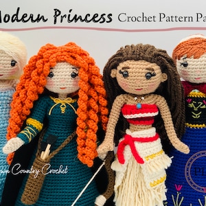 Amigurumi Doll Crochet Pattern: Modern Princess Bundle (PDF Pattern)