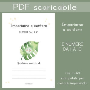 Schede didattiche - matematica: i numeri - Attività per scuola, nomenclatura, apprendimento, gioco, pdf in a4 stampabile