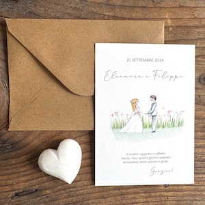 Biglietti di ringraziamento personalizzati per matrimoni ed eventi - Biglietti moderni, semplici, sposi, raffinati, calligrafia, romantici