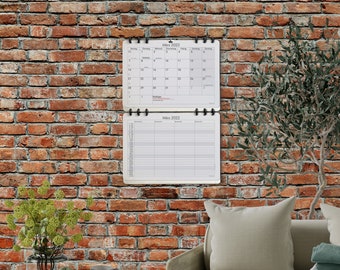 Family Monthly Planner Organizer Wall Calendar 2021 bigger than A3 size Design: Classic German Version