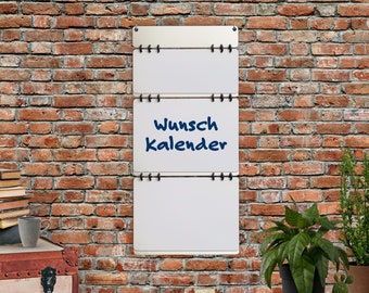 Wunschkalender 3-teilig mit schmalem Kalenderteil und 2 Aufhängeösen • stelle Dir Deinen Wunschkalender aus verschiedenen Teilen zusammen!