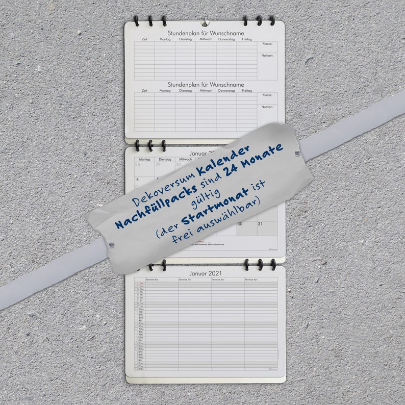 Refill for Back to School Calendar Student Teacher Planner Wall Choose Starting Month Design: Sketch Academic German Version image 2