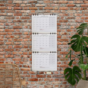 3-Monats-Kalender Wandkalender mit Platz für Notizen aus Recyclingpapier 24 Monate gültig Startmonat frei wählbar 2023 2024 schlicht image 1