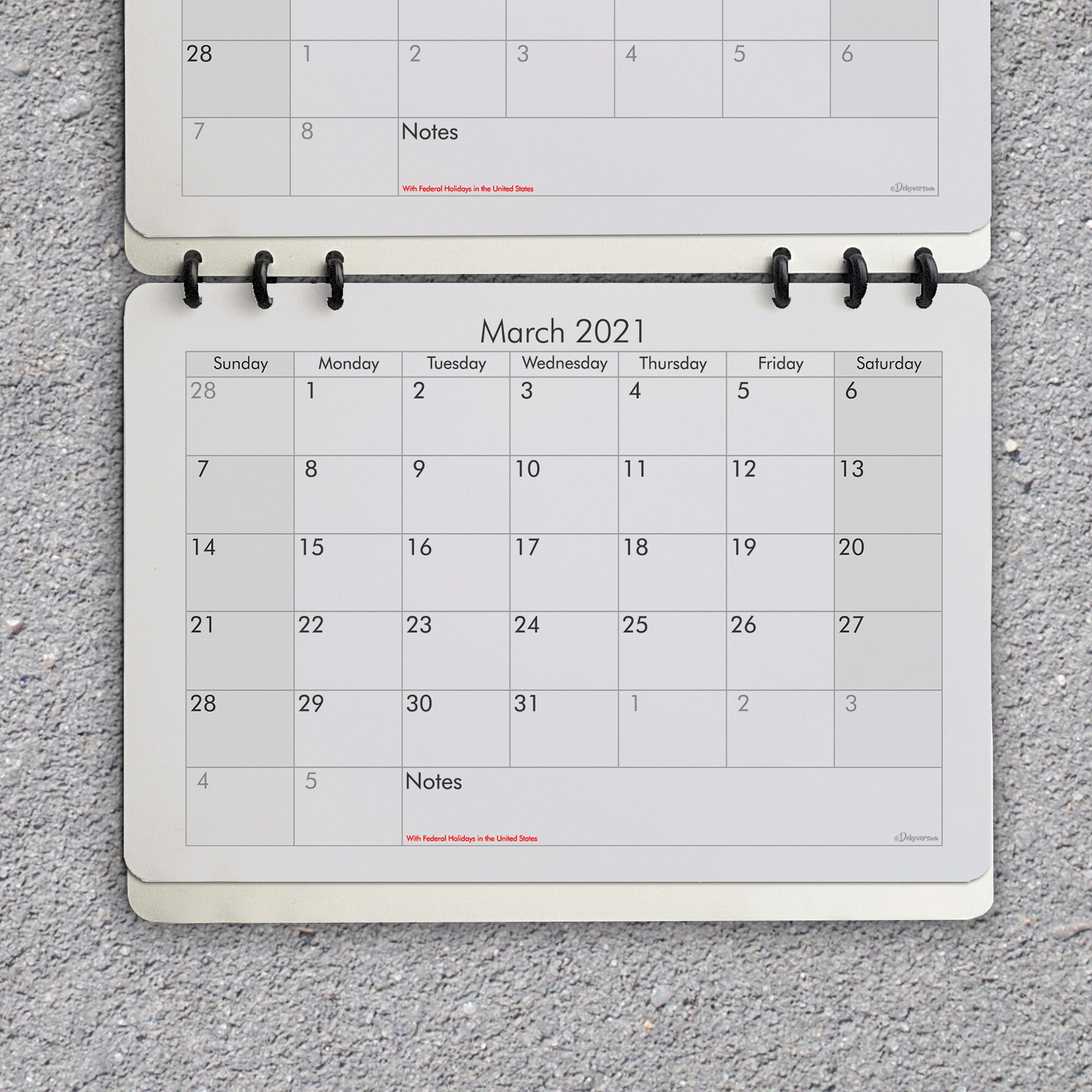 3monthscalendar With Pages for 24 Month 2 Full Years Etsy