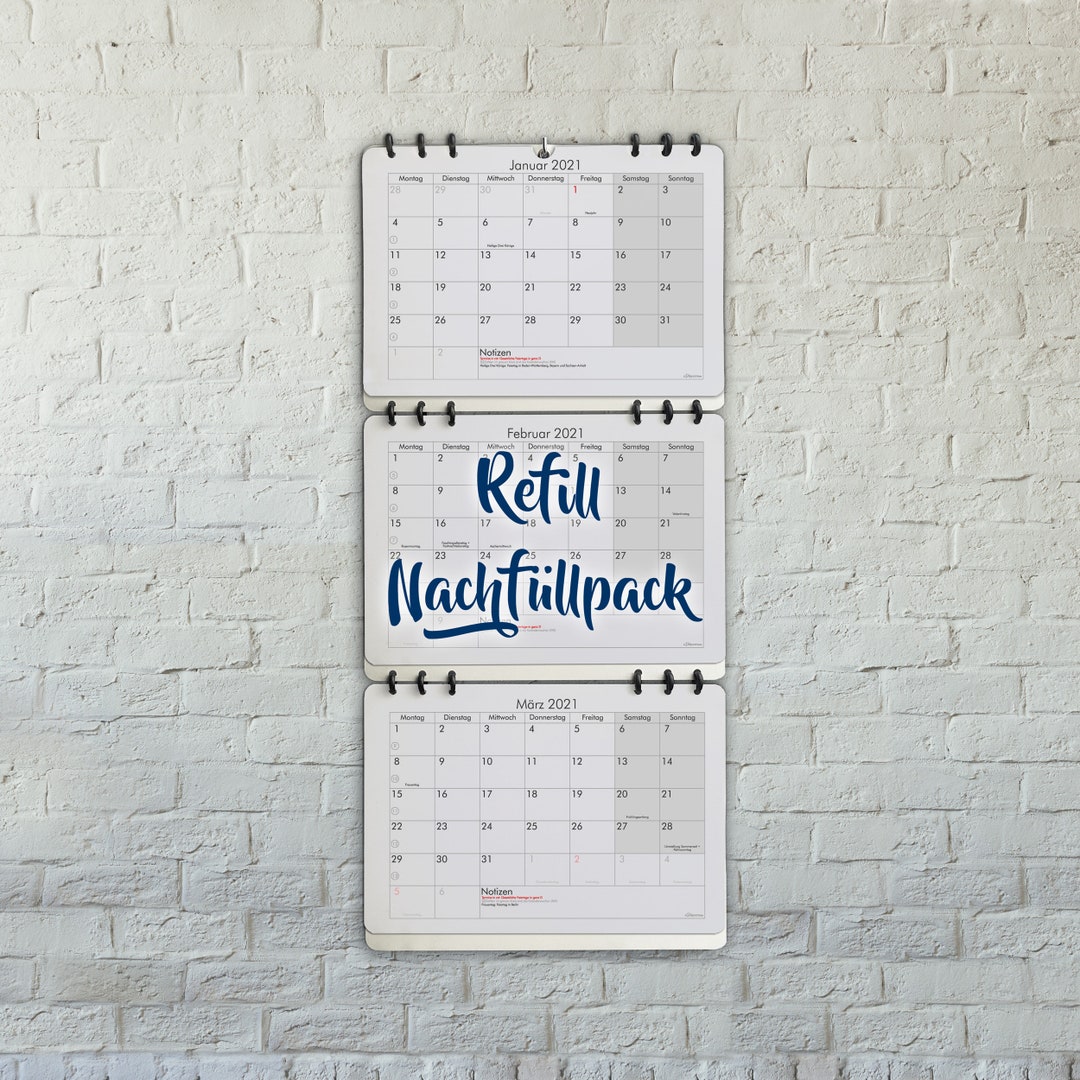 Nachfüllpack Für Den 3-monats-kalender Wandkalender Aus - Etsy
