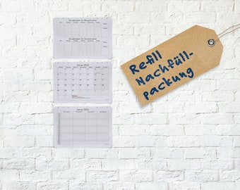 Refill for Back to School Calendar Student Teacher Planner Wall Choose Starting Month Design: Sketch Academic German Version