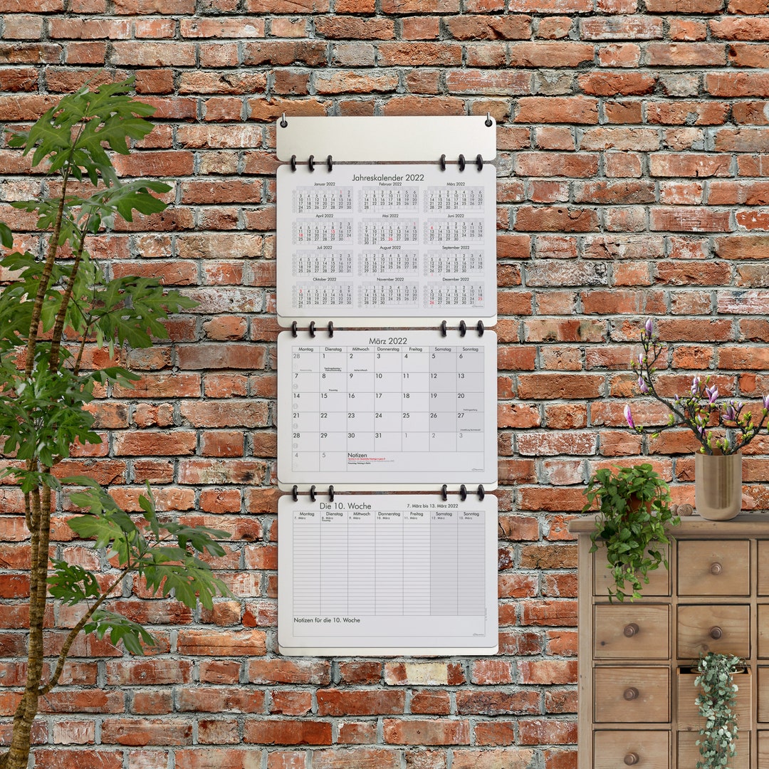 Wandkalender Mit Jahreskalender Monatskalender & Wochenkalender 24