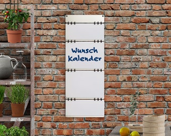 Wunschkalender 4-teilig mit schmalem Kalenderteil und 2 Aufhängeösen • stelle Dir Deinen Wunschkalender aus verschiedenen Teilen zusammen!