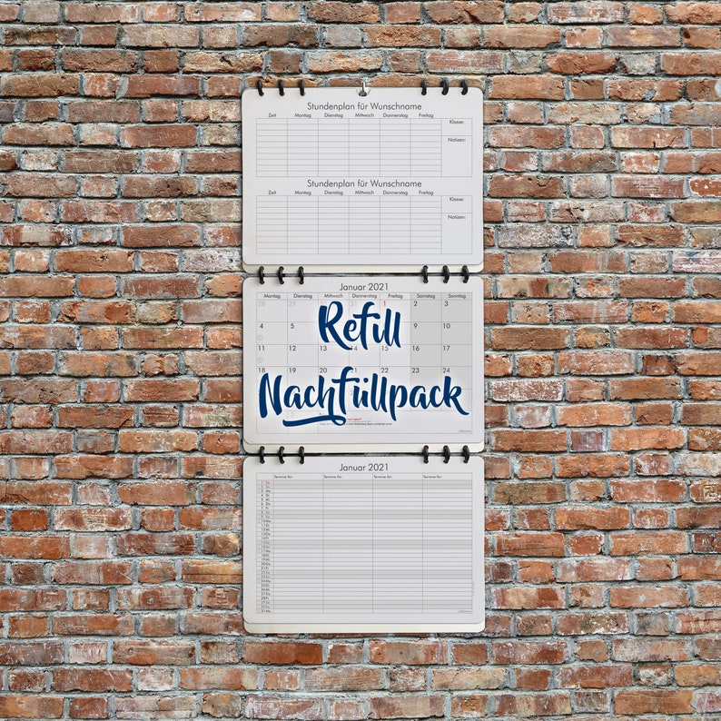 Refill for Back to School Calendar Student Teacher Planner Wall Choose Starting Month Design: Sketch Academic German Version image 7