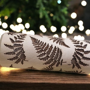 Polypody Engraved Rolling Pin: Decorative Beechwood Embossed Cookie Roller