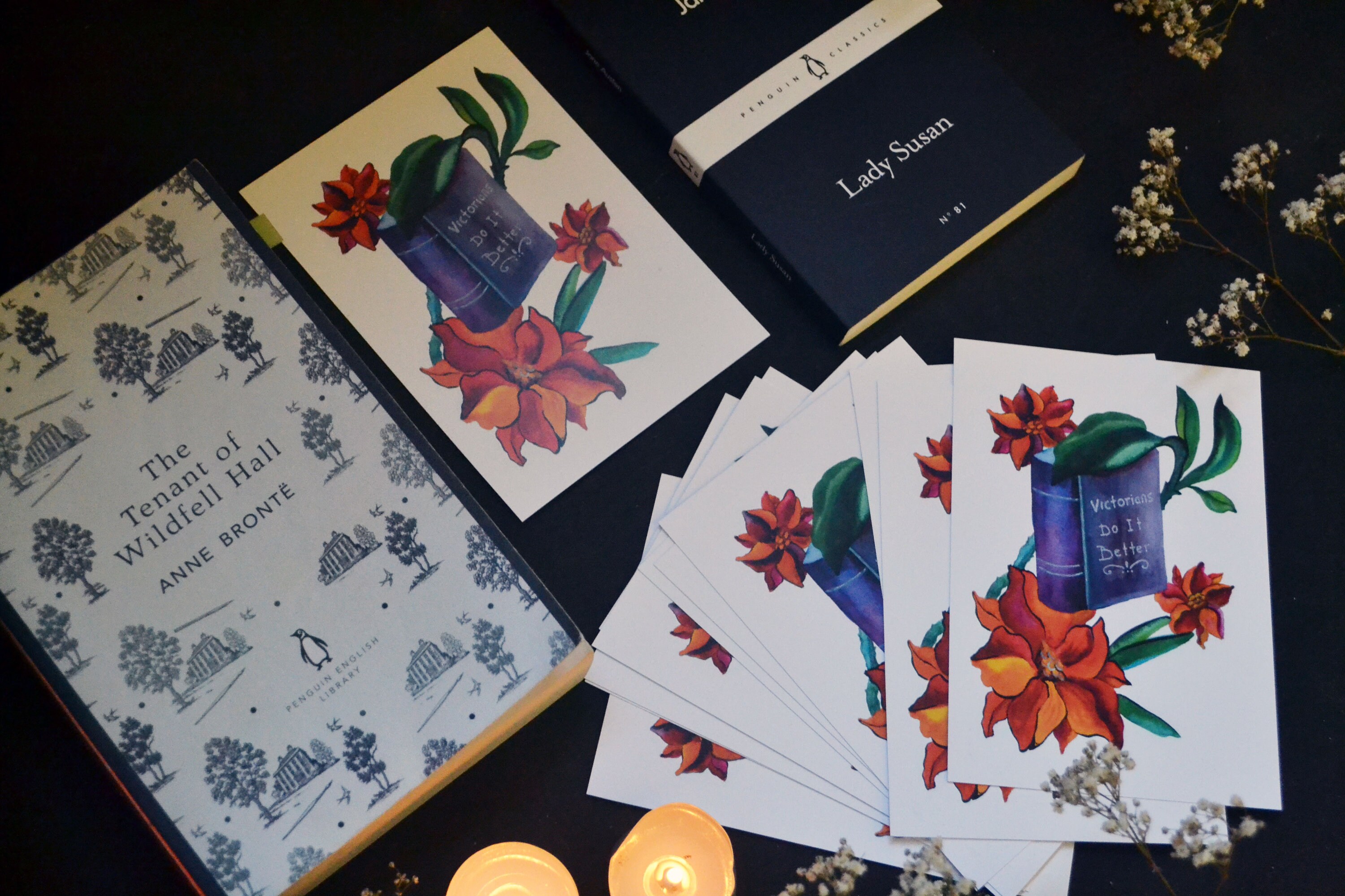 Bookish print A6 bookish postcard victorian print reader Etsy