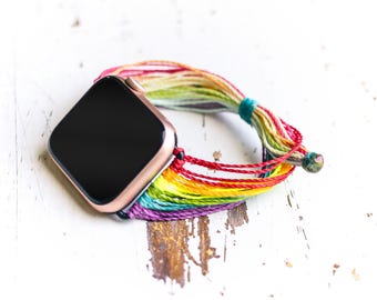 PRIDE Apple Watch Band, Boho, Custom, Waterproof, Comfortable, Bohemian, Pura Vida Inspired, 38mm 40mm 41mm 42mm 44mm 45mm, All Series