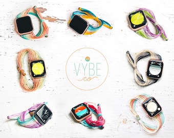 The ORIGINAL Boho Apple Watch Band Any Series Customizable Waterproof Bohemian Colorful Pairs with Pura Vida All Sizes 40mm 41mm 44mm 45mm